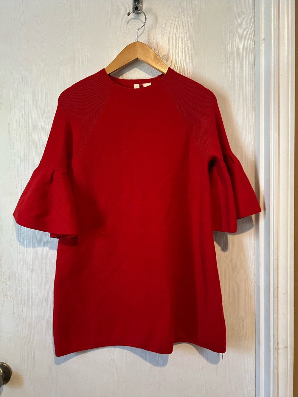 MOTH Ruffles Casual Mini Red Dress Women Size S